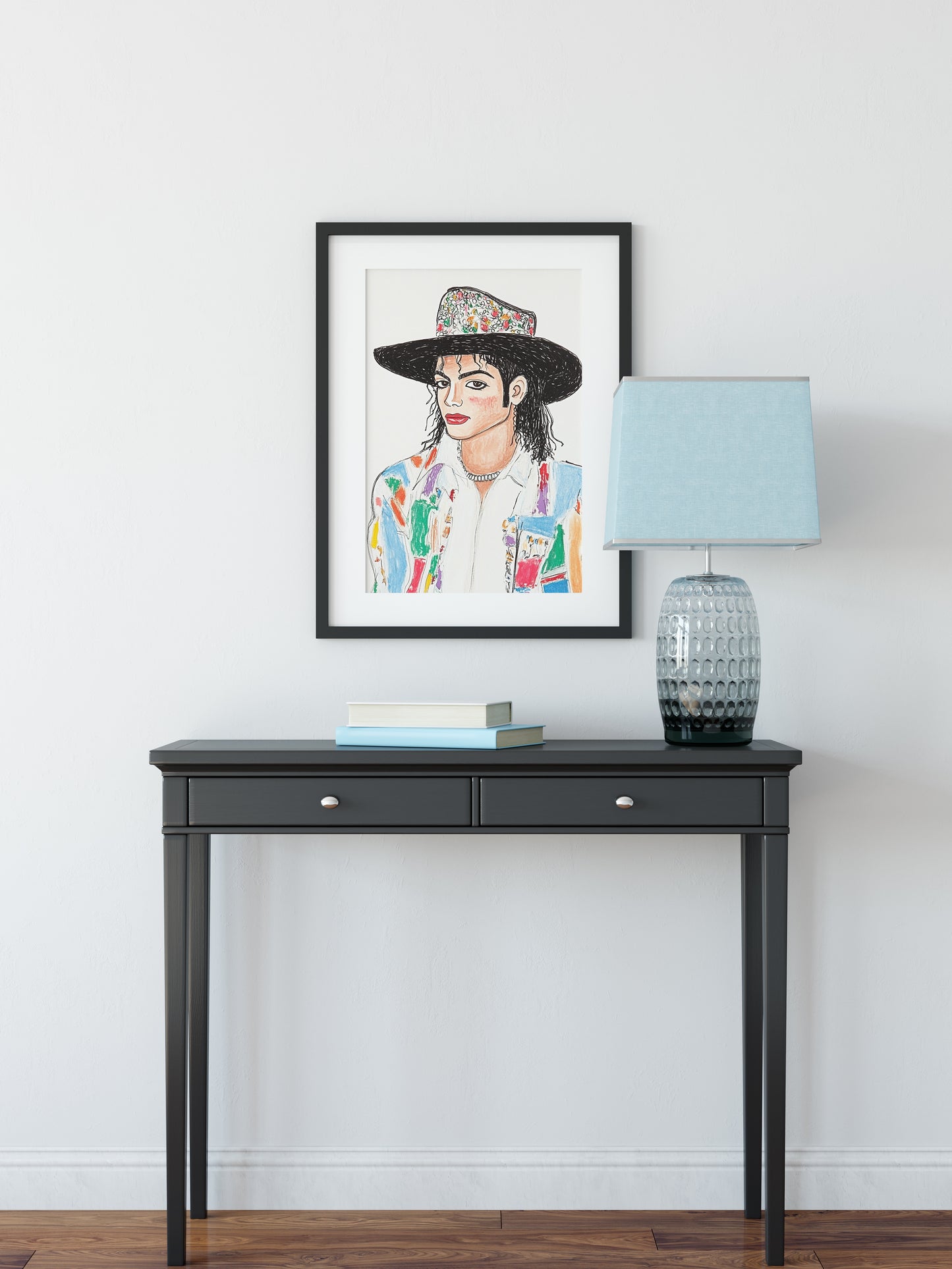 Michael Jackson Pop Art Print - 8x10β in 11x14β Mat, King of Pop Illustration, Music Icon Wall Art, Retro Music Decor