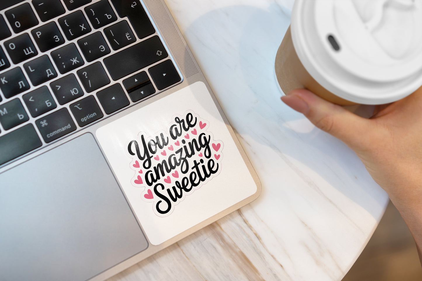 You Are Amazing Sweetie Sticker Pack (Set of 3), Cute Motivational Sticker, Positive Affirmation Decal, Self-Love Vinyl Sticker, Laptop Sticker
