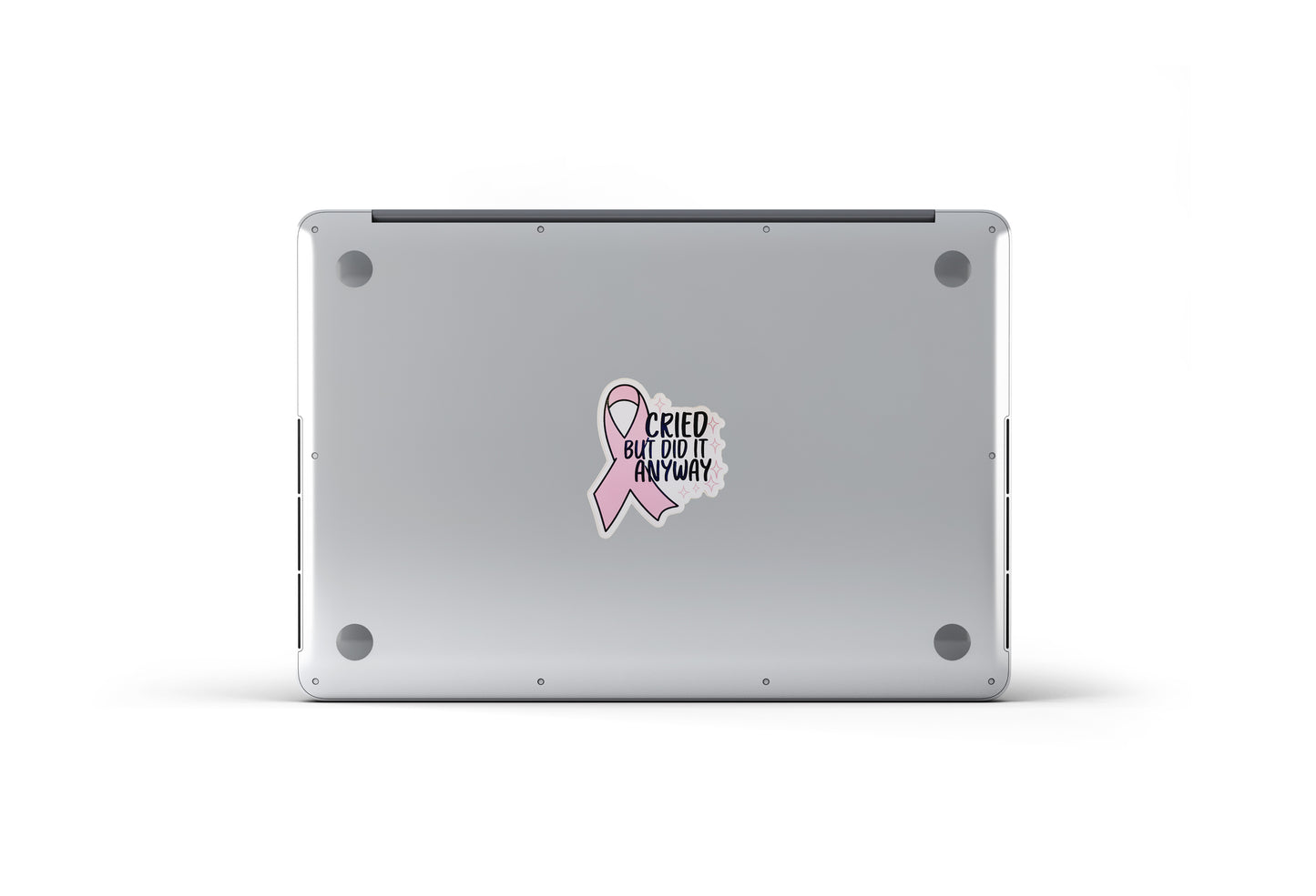 Cried But Did It Anyway Sticker Pack (Set of 3), Breast Cancer Awareness Sticker, Motivational Vinyl Decal, Resilience Sticker, Laptop Sticker
