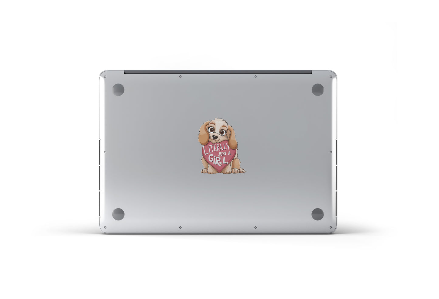 Literally Just a Girl Sticker Pack (Set of 3), Cute Dog Sticker, Wholesome Vinyl Decal, Funny Puppy Sticker, Feminine Aesthetic, Laptop Sticker