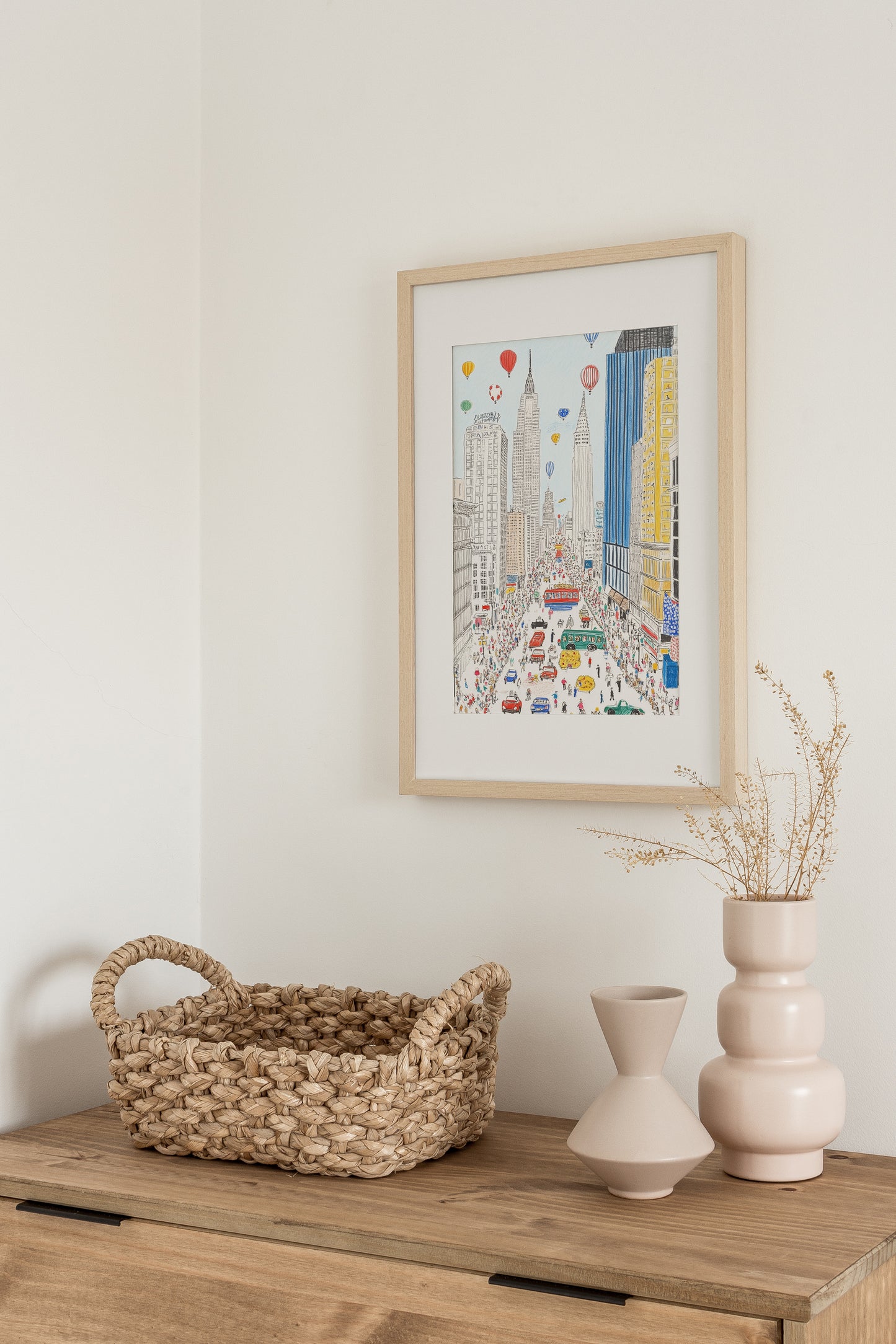 Macy’s Thanksgiving Day Parade New York City Illustration Print, 8x10” Wall Art, Holiday Decor, Gift for NYC Lovers