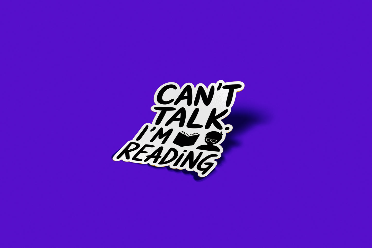 Can’t Talk I’m Reading Sticker Pack (Set of 3), Funny Book Lover Sticker, Bookish Sticker, Reading Vinyl Decal, Laptop Sticker, Gift for Readers