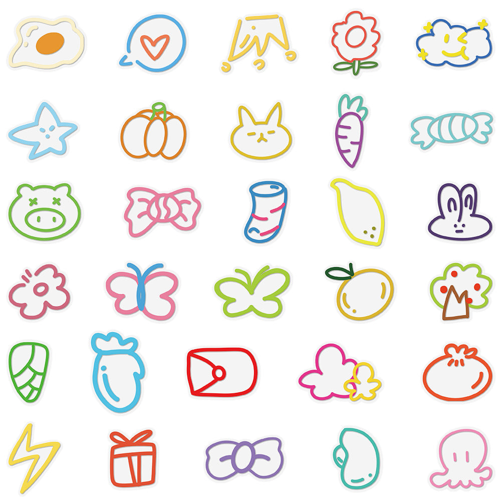 Dopamine Stickers, Travel Stickers, 50PCS/Pack, Small Elements, Cartoon Graffiti, Luggage, Computer, decoration, New 2024 Fashion