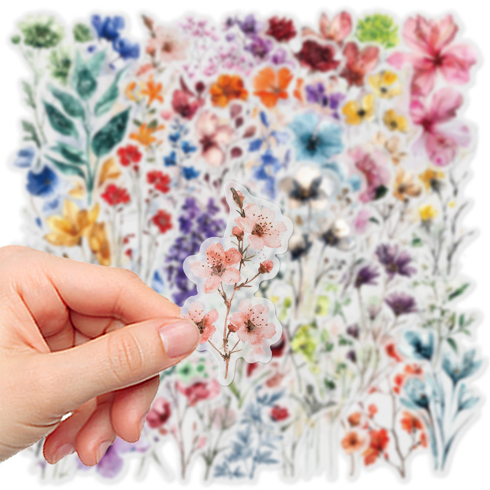 50PCS Ins Flower Stickers