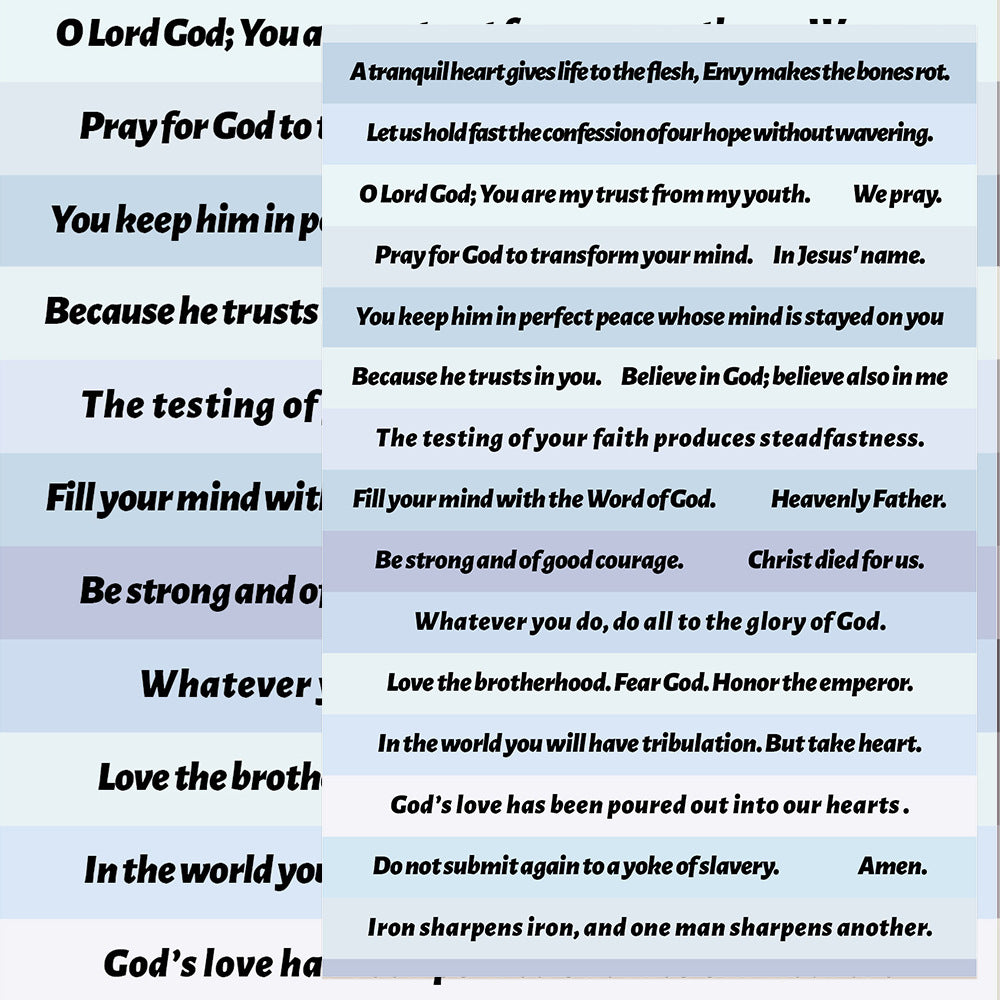 English Bible Verse Stickers 8 Sheets