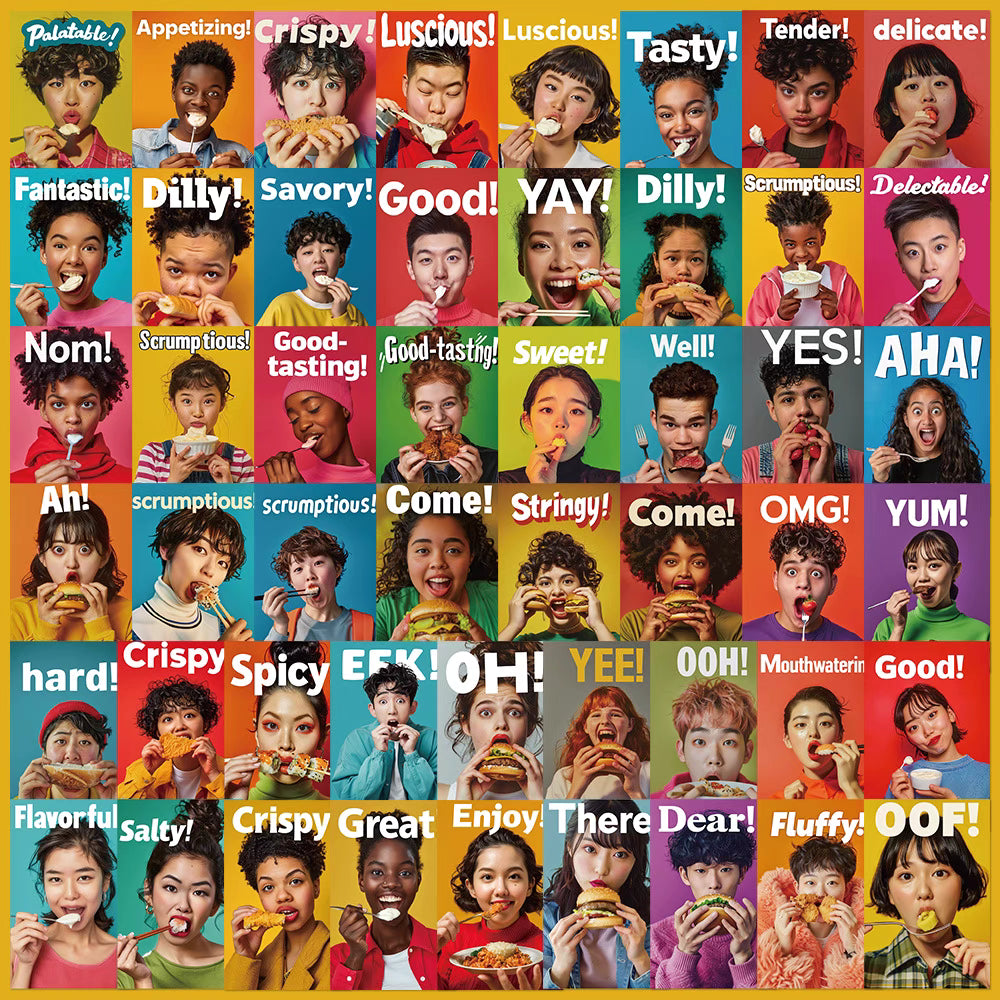 50 Quirky Advertisement Poster Stickers – Unique Designs for DIY and Decoration