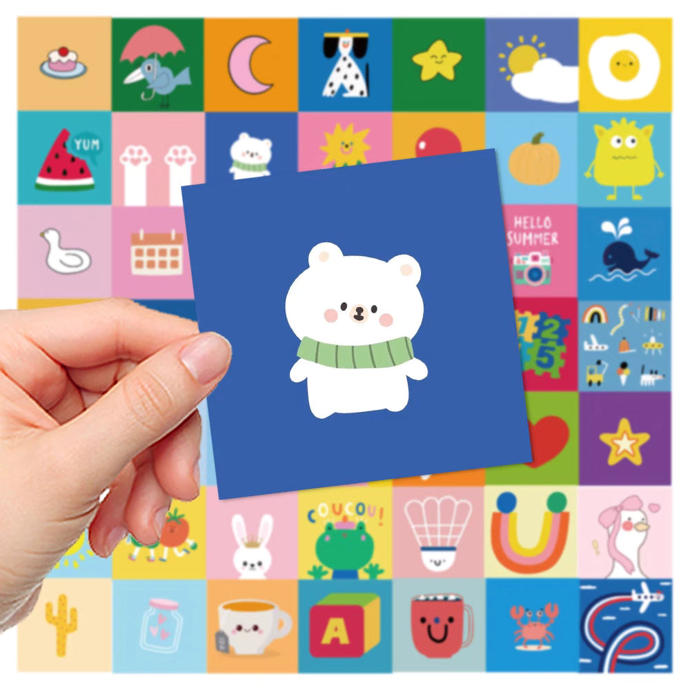 56 Minimalist Cartoon Stickers – Waterproof Designs for DIY and Decoration