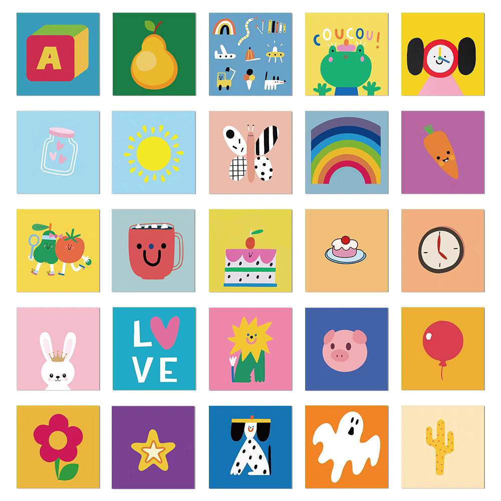 56 Minimalist Cartoon Stickers – Waterproof Designs for DIY and Decoration