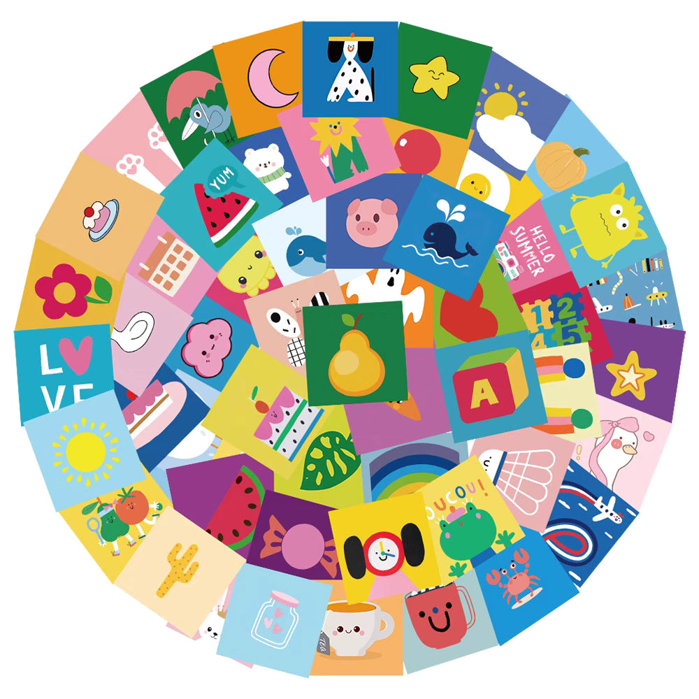 56 Minimalist Cartoon Stickers – Waterproof Designs for DIY and Decoration