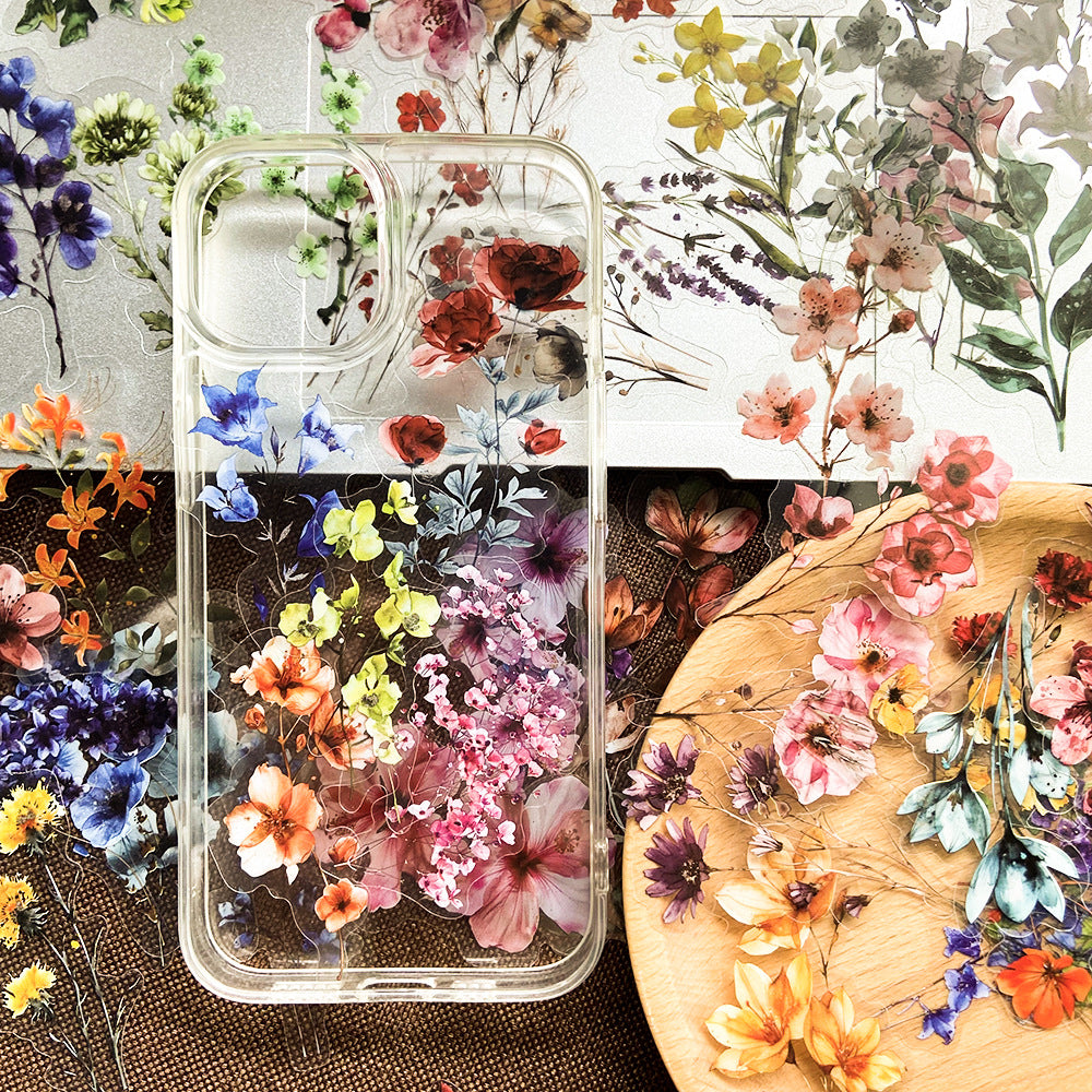 50PCS Ins Flower Stickers