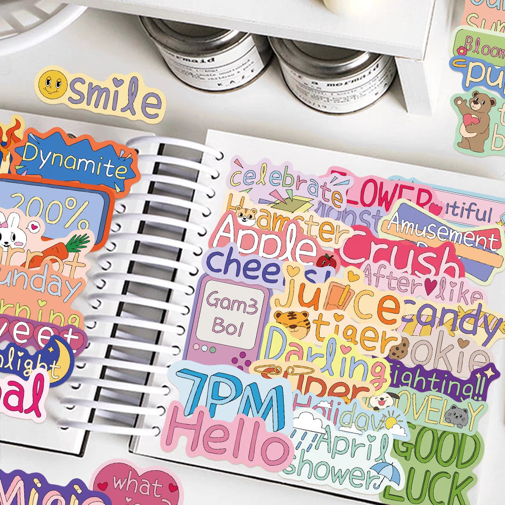 55 Vibrant and Playful Stickers for Creative DIY and Decoration – Perfect for All Surfaces!