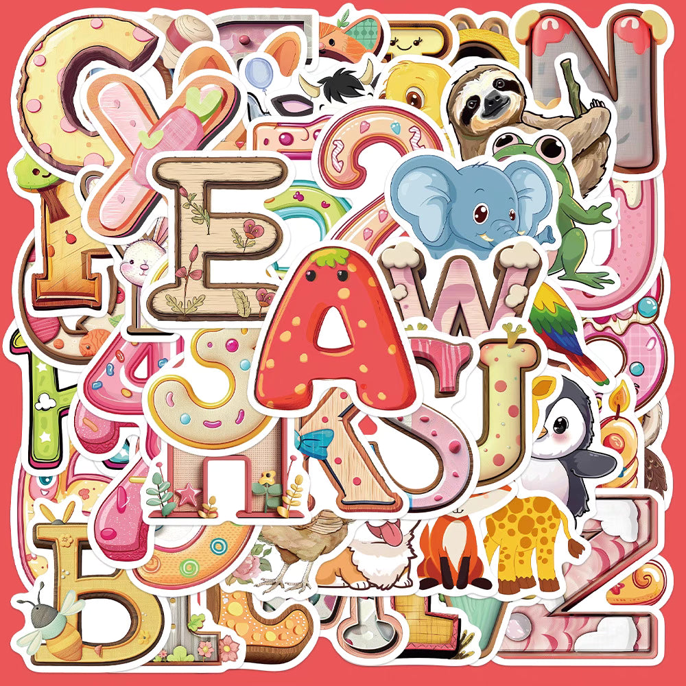 50 Minimalist Alphabet and Number Stickers – Transparent Designs for Creative DIY Projects