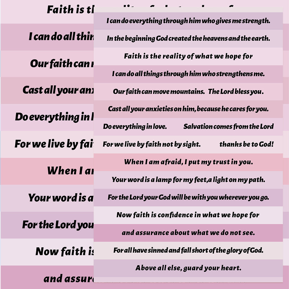English Bible Verse Stickers 8 Sheets