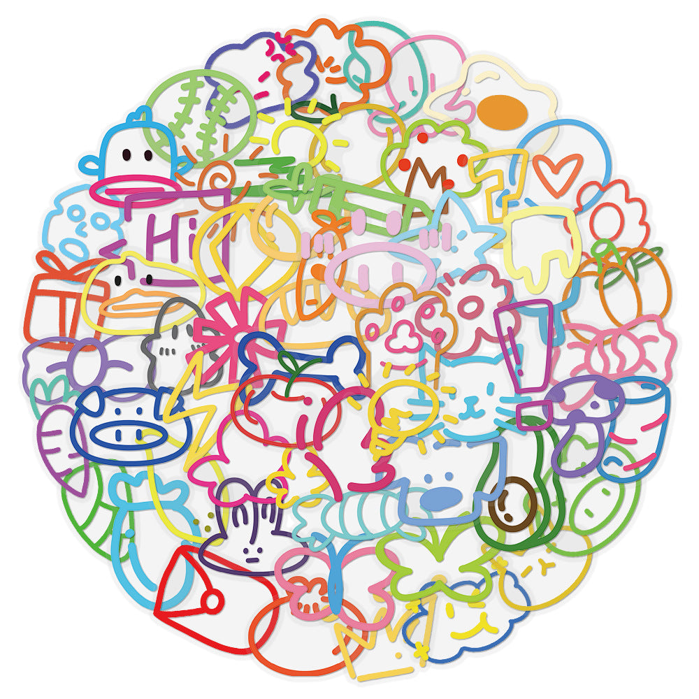 Dopamine Stickers, Travel Stickers, 50PCS/Pack, Small Elements, Cartoon Graffiti, Luggage, Computer, decoration, New 2024 Fashion