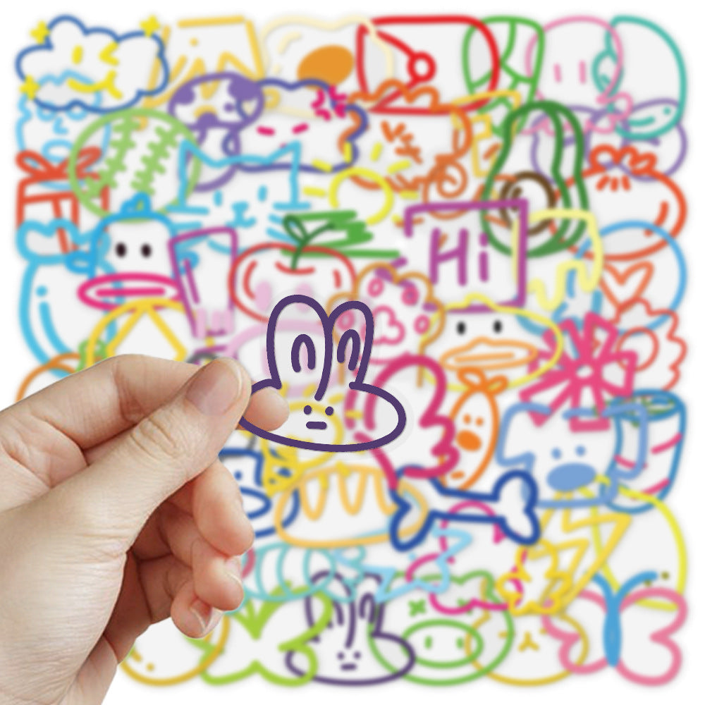 Dopamine Stickers, Travel Stickers, 50PCS/Pack, Small Elements, Cartoon Graffiti, Luggage, Computer, decoration, New 2024 Fashion