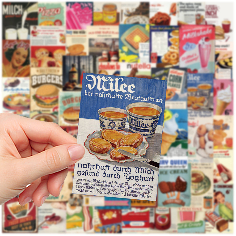 Vintage Food Stickers Decals