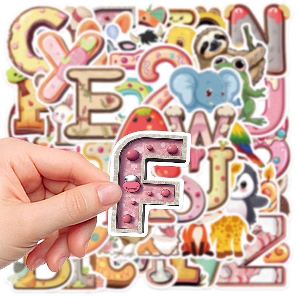 50 Minimalist Alphabet and Number Stickers – Transparent Designs for Creative DIY Projects