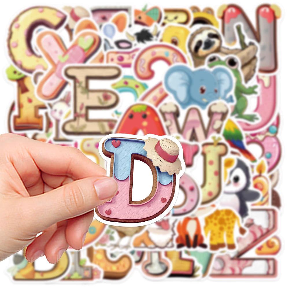 50 Minimalist Alphabet and Number Stickers – Transparent Designs for Creative DIY Projects