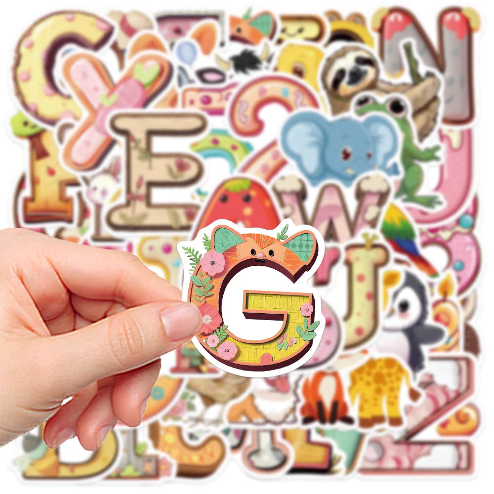 50 Minimalist Alphabet and Number Stickers – Transparent Designs for Creative DIY Projects
